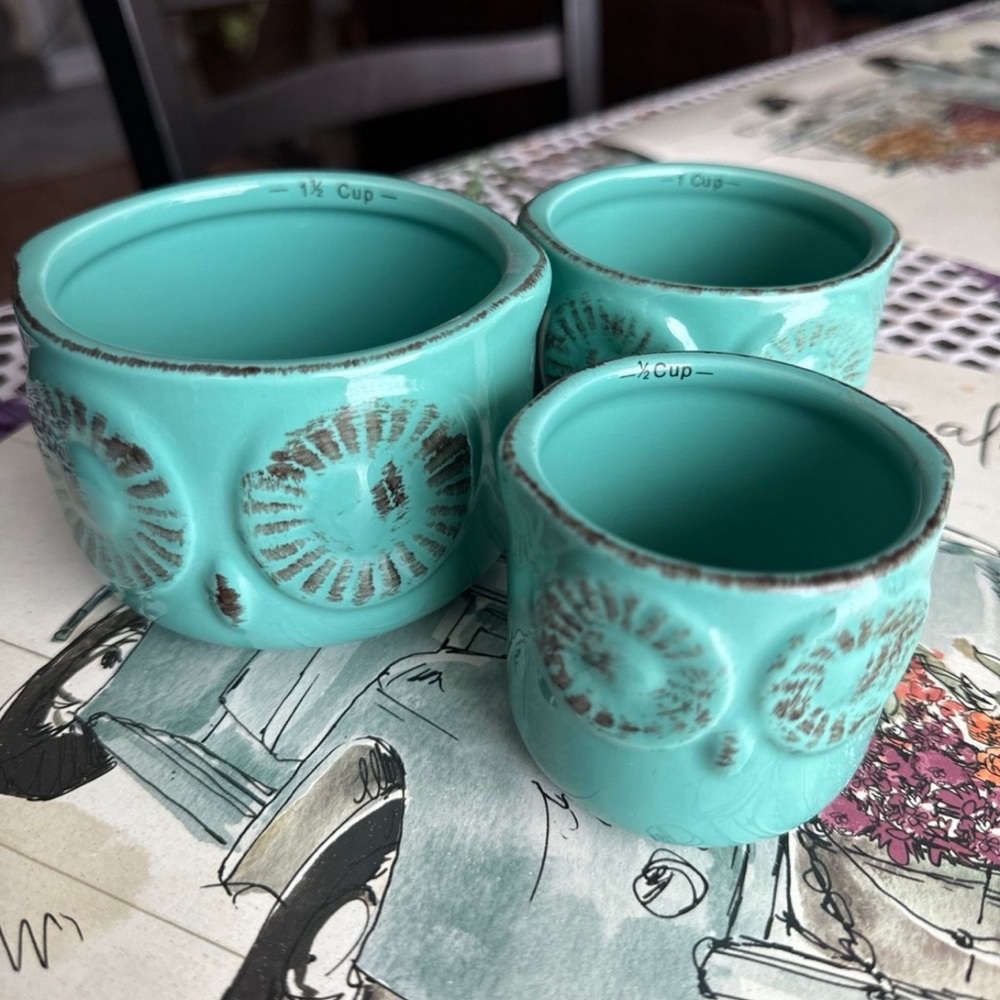 RARE FIND Masterclass Farmhouse Collection Owl Measuring Cups